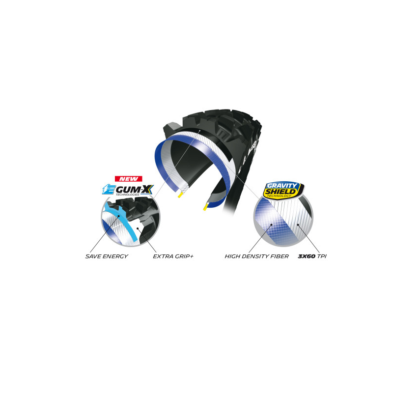 Cubierta 27.5x2.80 e-wild delantera tlr