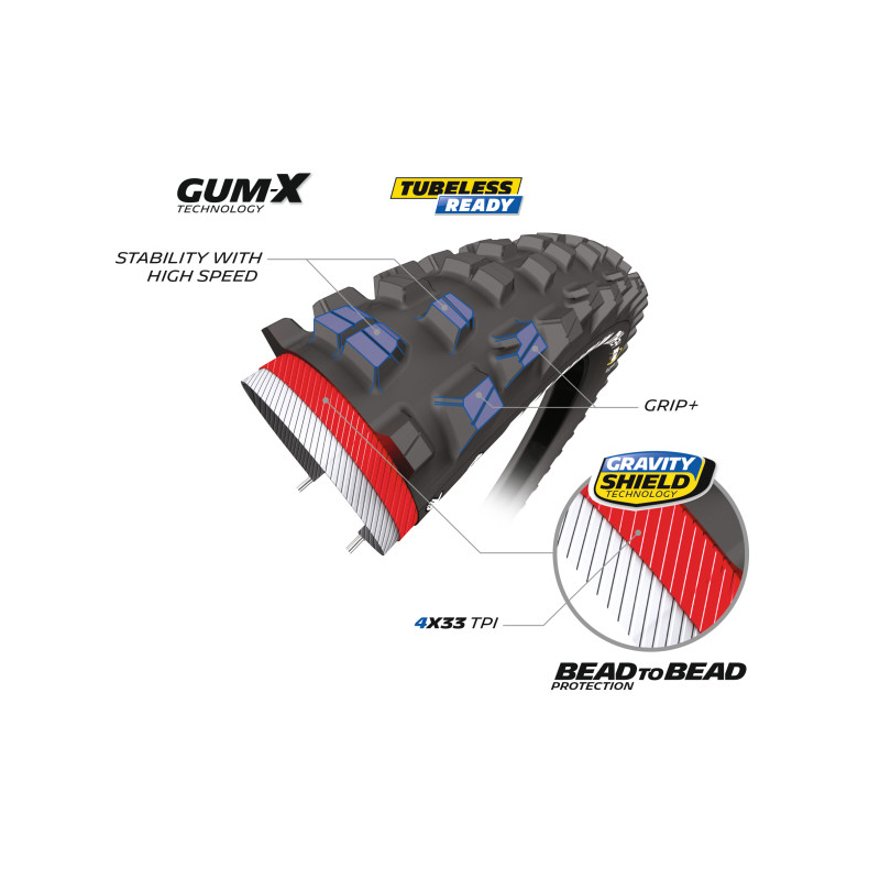 Cubierta 29x2.40 dh 34 bike park tlr rigida negra