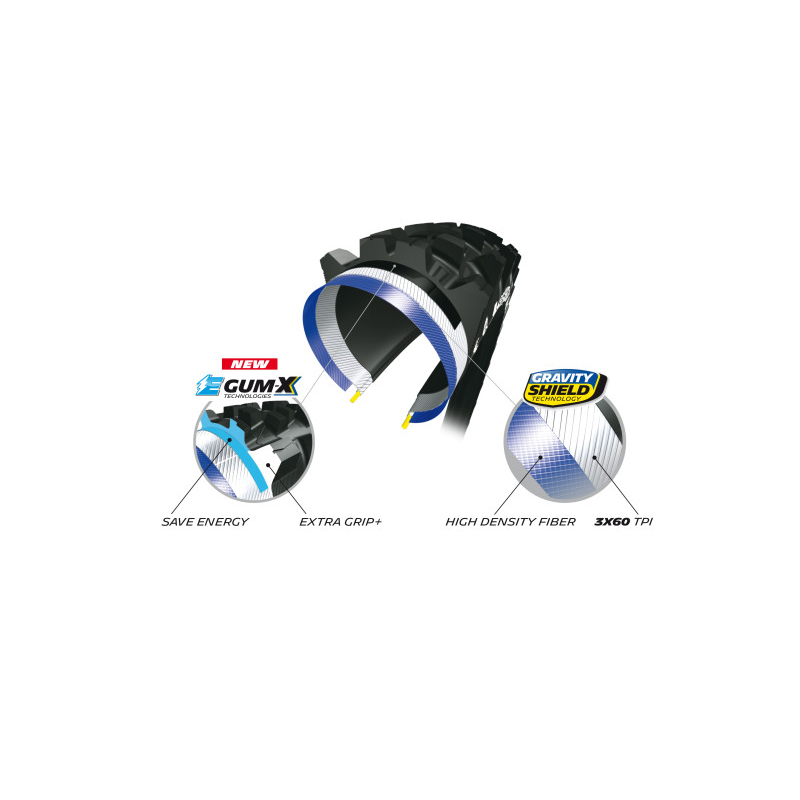 Cubierta 27.5x2.60 e-wild del. gum-x competit tlr