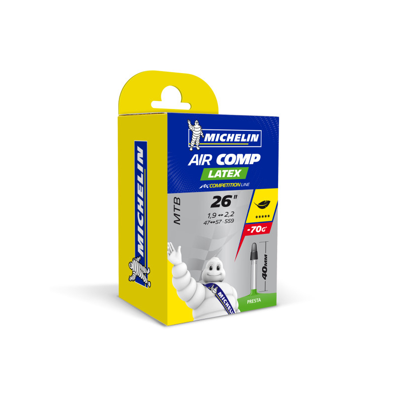 Camara 26x1.90/2.20 latex c4 v/fina 40m