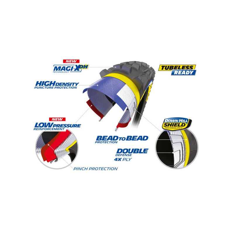 Cubierta 27.5x2.40 downhill 22 tlr rigida neg