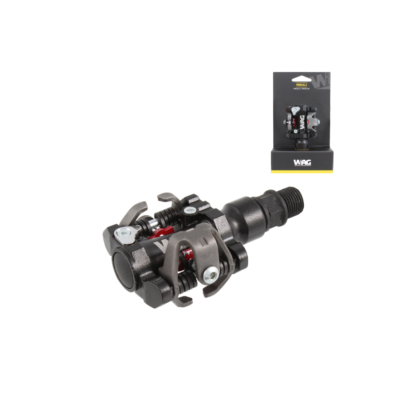 Par pedales mtb automaticos  spd negro c/calas