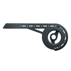 Protector de platos con salvacadena single 42/46 acreo negro