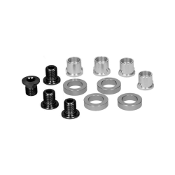 Jgo 4 tornillos doble plato y arandela slx/xt