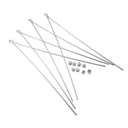 Kit de varillas cristina para guardabarros bicicle "r" plata