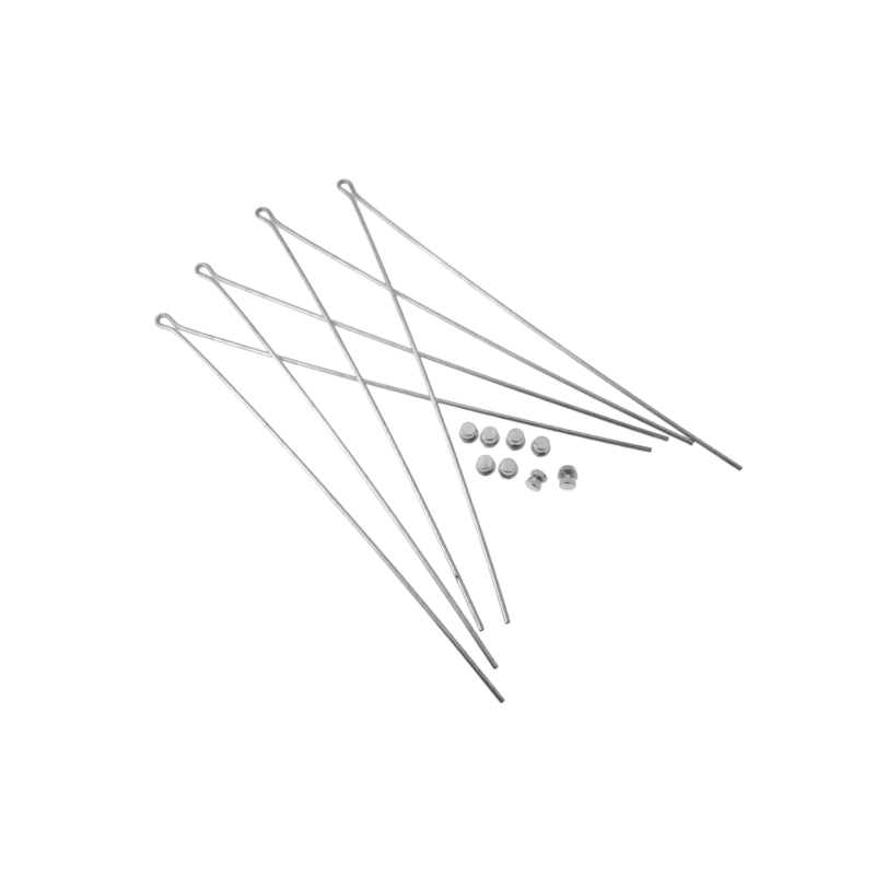 Kit de varillas cristina para guardabarros bicicle "r" plata