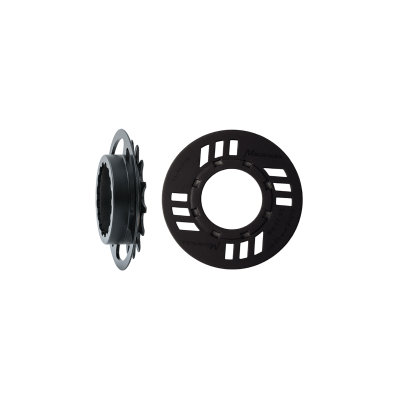 Piñon con cubrecadena miranda 16d 5mm retroceso para bicicleta electrica gen2, negro