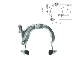 Jgo. puentes freno de pinza de acero 72/99 mm