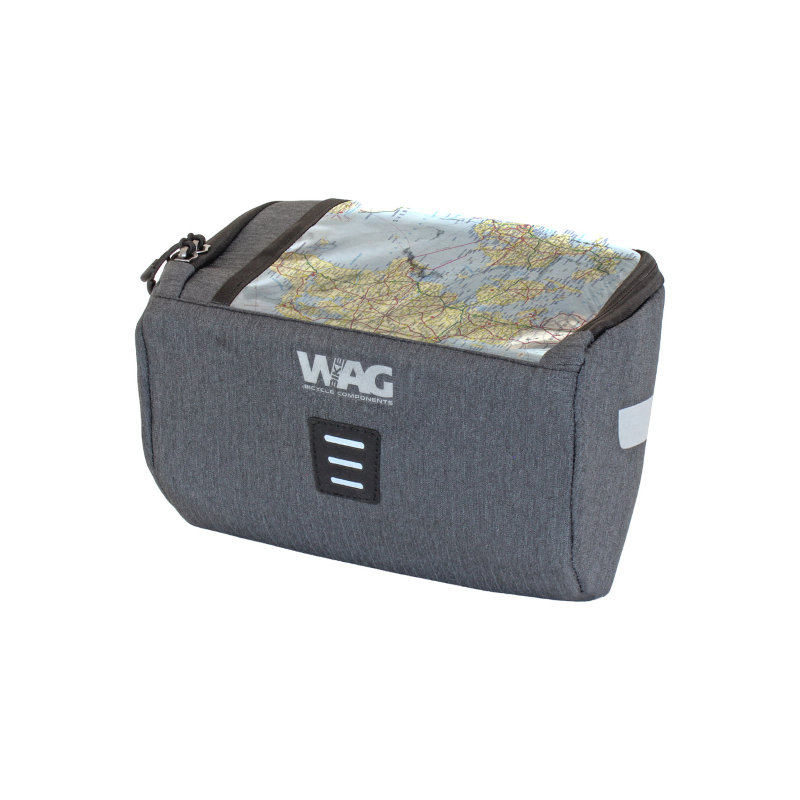 Bolsa manillar portamapas gris wag