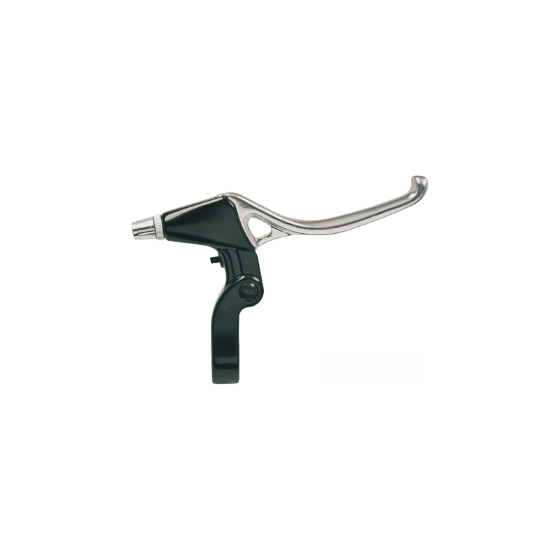 Jgo manetas freno aluminio tres dedos negro/plata