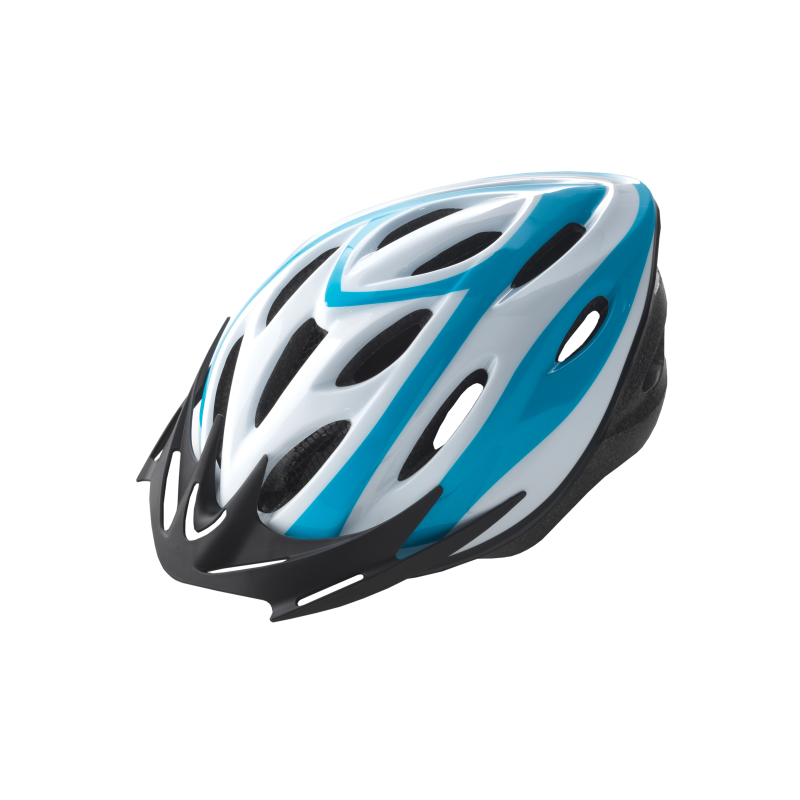 Casco rider - l (58-61 cm), blanco azul