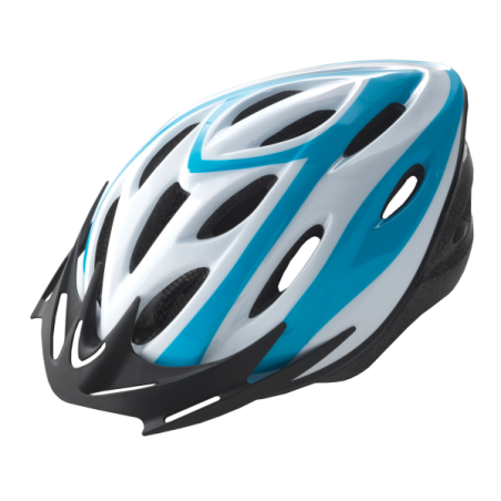 Casco rider - l (58-61 cm), blanco azul