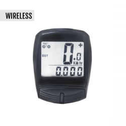 Ciclocomputador 13 funciones, wireless, color negr