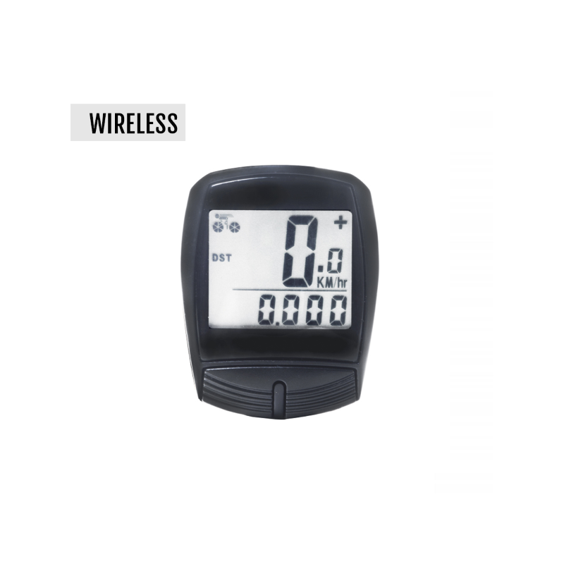 Ciclocomputador 13 funciones, wireless, color negr