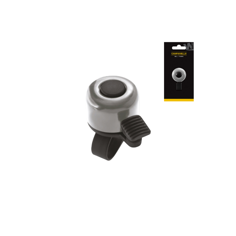 Timbre din din, color plateado, paquete individual