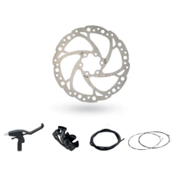 Kit pinza + maneta mec., trasero, 160mm dx-2005