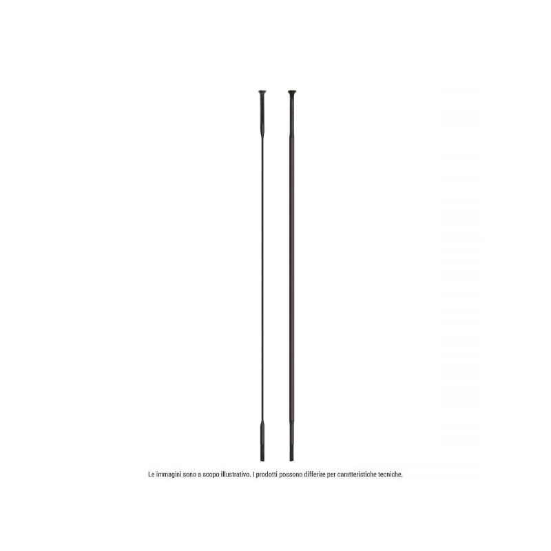 4 radios de 280mm cx-ray inox recto negro con cabecillas de 14 mm