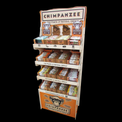 Expositor de gran capacidad de madera para suelo chimpanzee