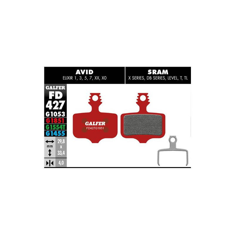 Pastillas fd adv avid elixir xx,x0,x7,x9 galfer