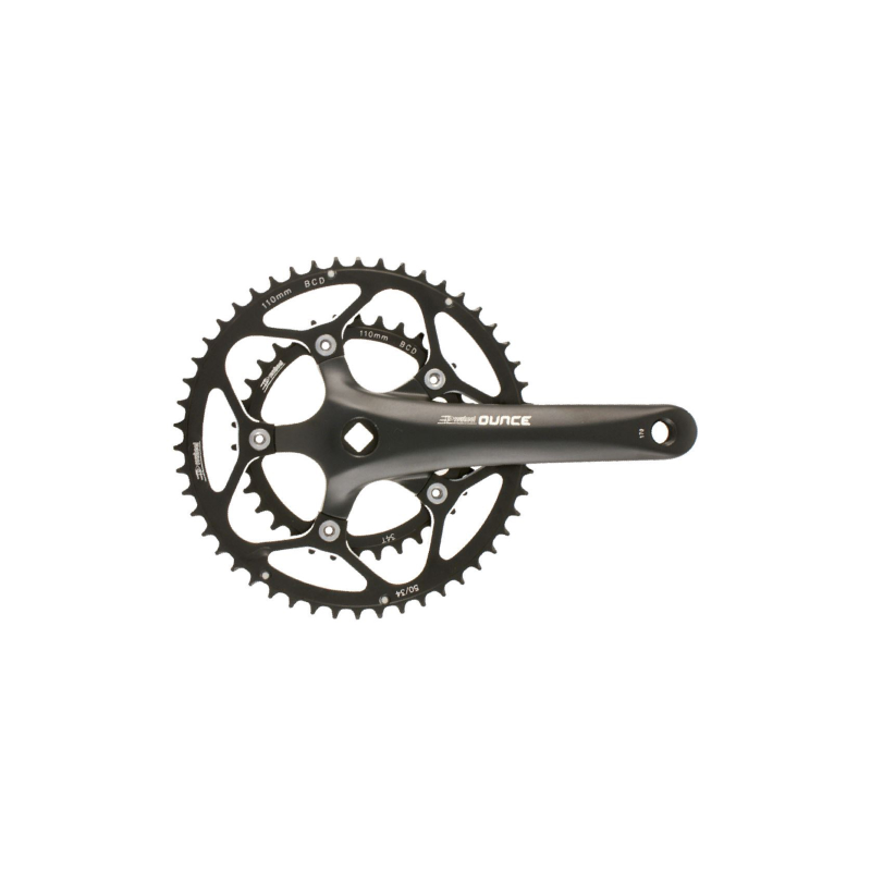 Bielas 34/50 aluminio, negra, compact, 172,50mm