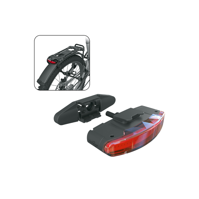 Luz trasera portabultos infinity universal negro