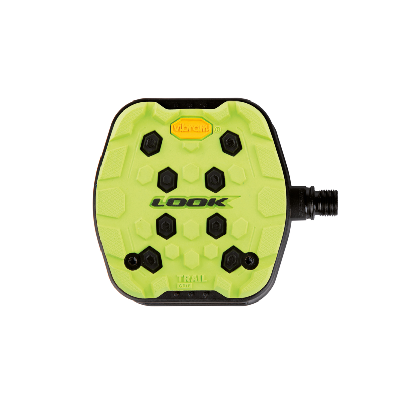 Pedales trail grip amarillo fluor