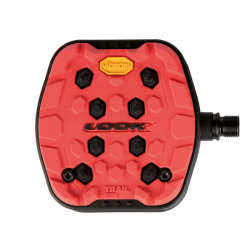 Pedales trail grip rojo