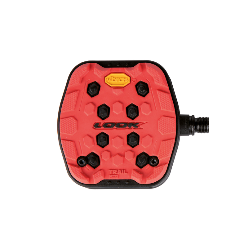 Pedales trail grip rojo