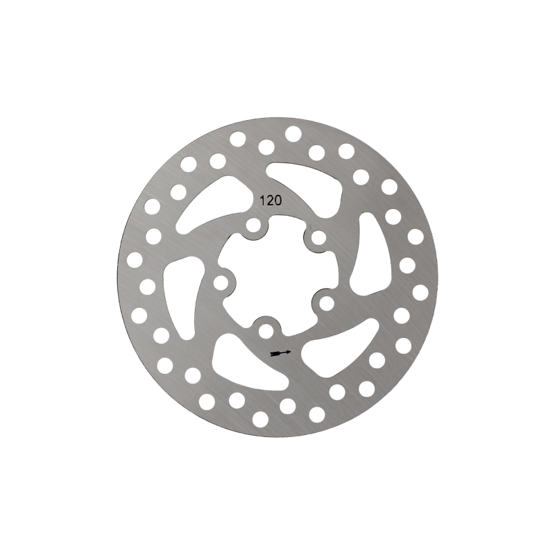 Disco freno 120mm 5 tornillos plata patinete electrico