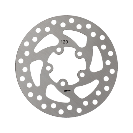 Disco freno 120mm 5 tornillos plata patinete electrico