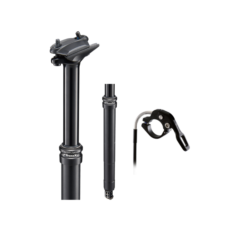 Tija telescopica 27.2x377mm/90mm cable interno negra