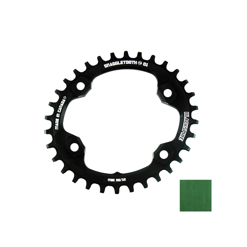 Plato 34d snaggletooth oval asimetrico bcd 96mm 4t shimano m8000/7000 verde