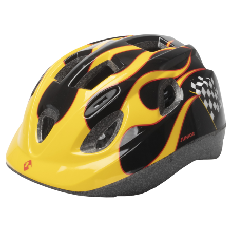 Casco junior race amarillo/negro  t.s