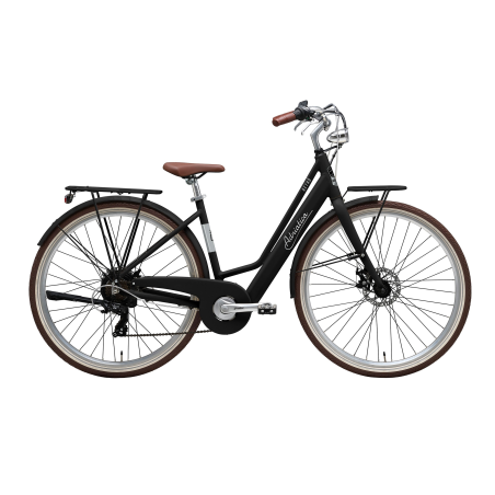 Bicicleta e-retro  lady e-bike 28" negro mate bateria integrada