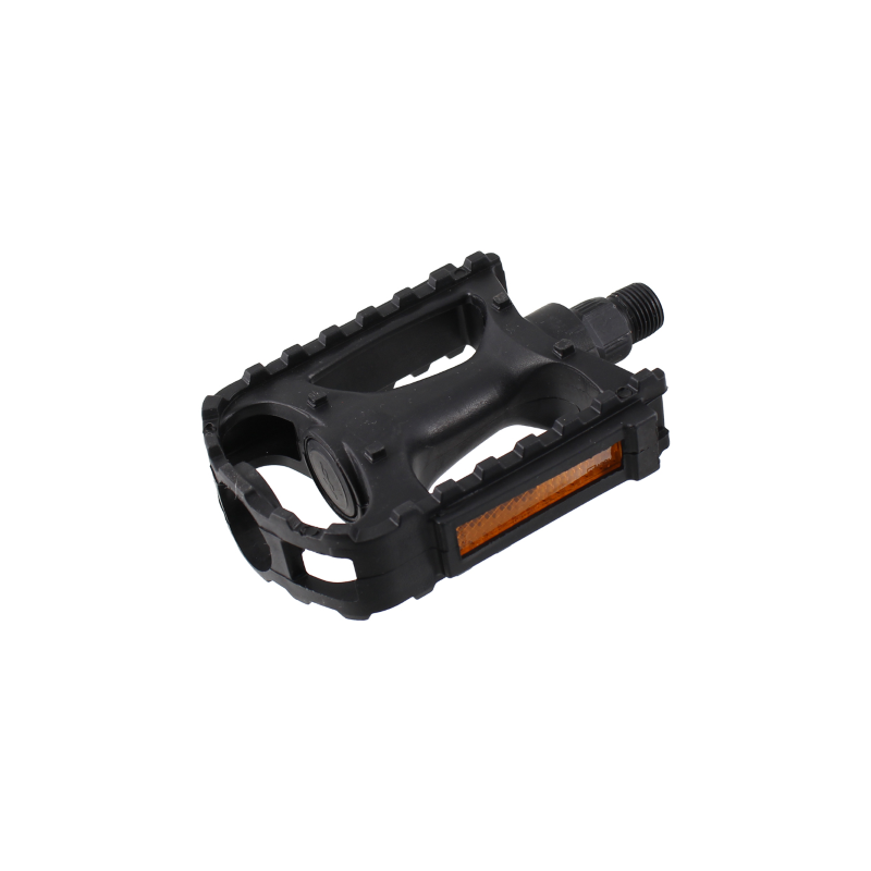 Par pedales nylon mtb monoblock negro c/reflec