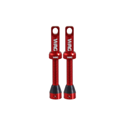 2 valvulas tubeles aluminio 44mm rojo