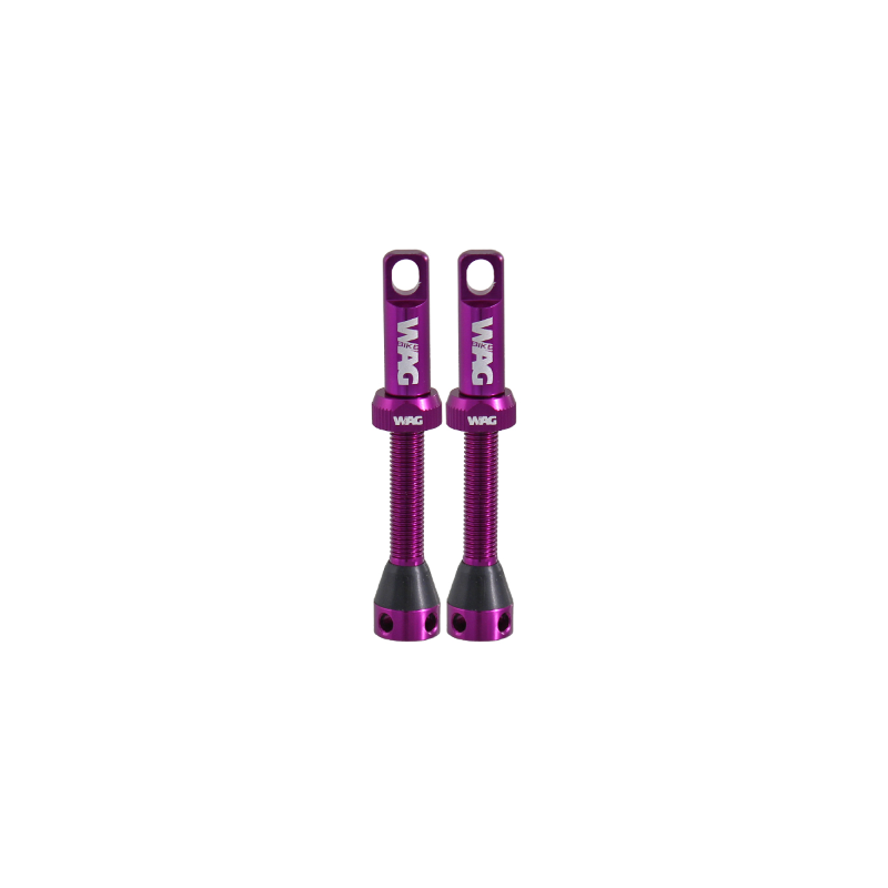 2 valvulas tubeles aluminio 44mm morada