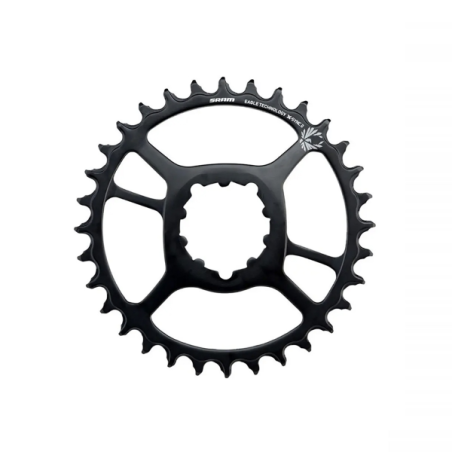 Plato 32d nx eagle x-sync 2  de acero con montaje directo - desplazamiento de 6 mm negro