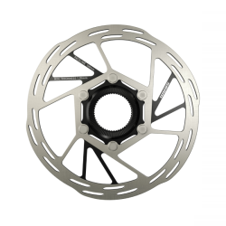 Disco de freno 160mm center lock  negro plateado