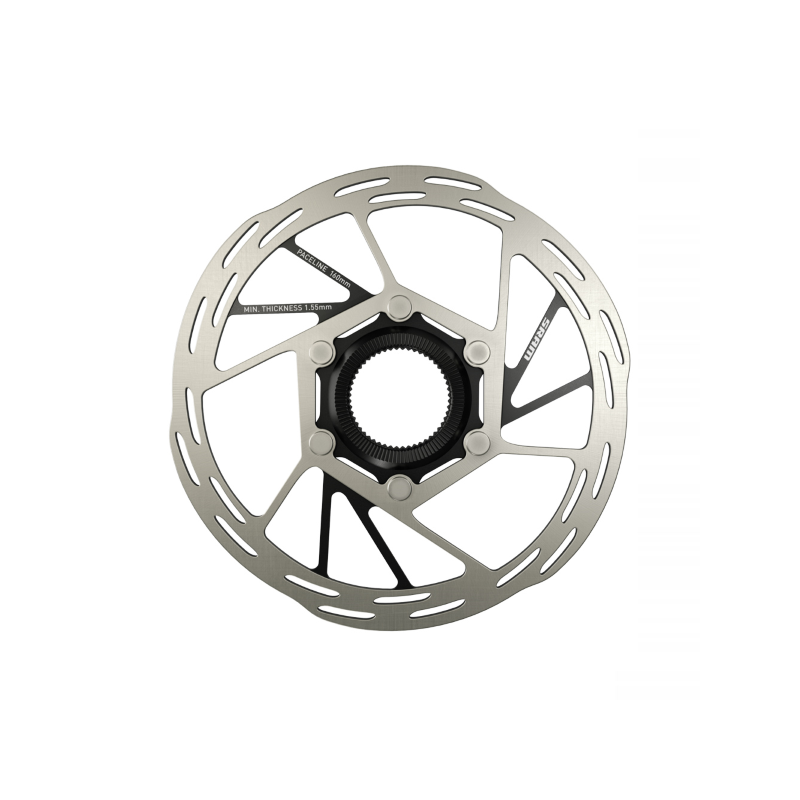 Disco de freno 160mm center lock  negro plateado