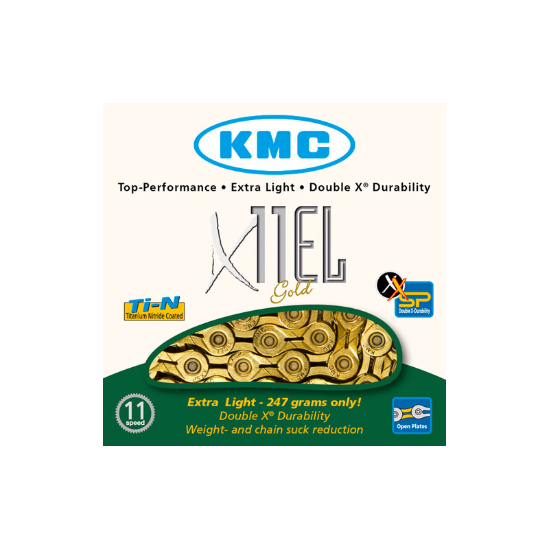 Cadena kmc x11 el oro 114p 11v