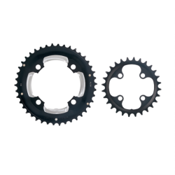 Par platos e-bike bcd 104/64mm 4t 2x10v 38-28d boo negro