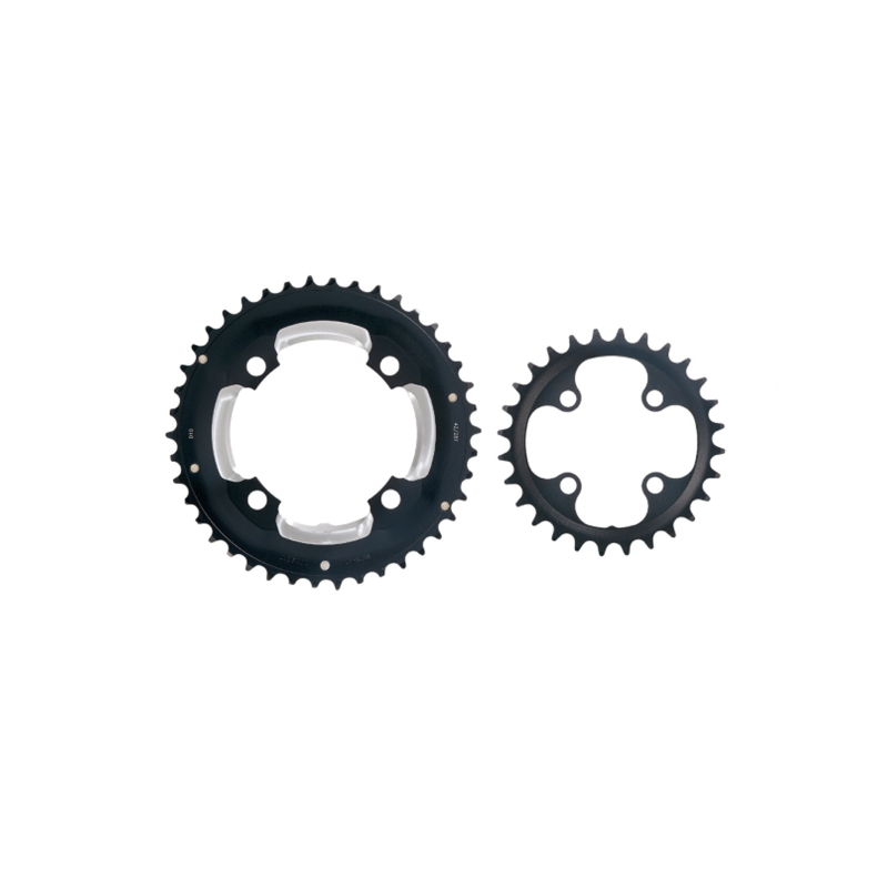 Par platos e-bike bcd 104/64mm 4t 2x10v 38-28d boo negro