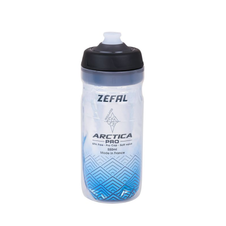Bidon zefal isotermico arctica 550ml plata/azul