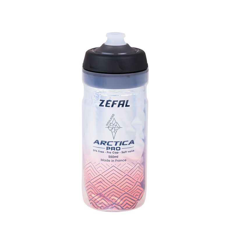 Bidon zefal isotermico arctica 550ml plata/rojo