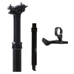 10 tijas telescopica 30,9x420mm/125mm cable intern negra