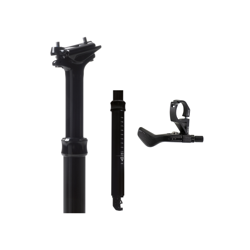 10 tijas telescopica 30,9x420mm/125mm cable intern negra