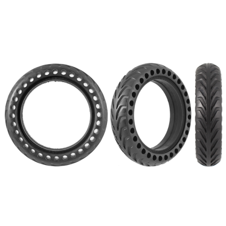 Cubierta 8 x 1-2 x 2 perforada patinete negro