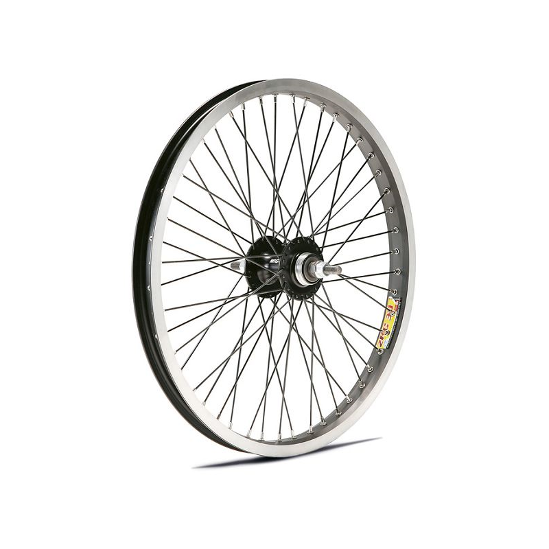Rueda trasera 20" bmx zac 30 negra eje 9.5 36t