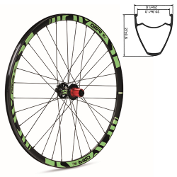 Rueda trasera 29 gtr sl20 verde shimano 6t